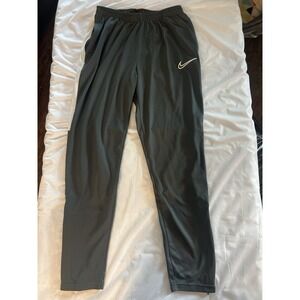 Nike Pants Gray SIZE MED Dri-Fit Elastic Waist Ankle Zip Pockets & Drawstring